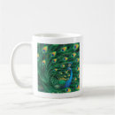 Search for blue peacock bird mugs Elegant
