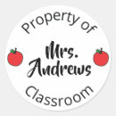 Search for property of stickers Classroom