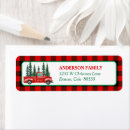 Search for red black plaid return address labels Tree
