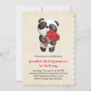 Search for panda bear birthday invitations Black and white