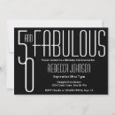 Search for fifty and fabulous invitations Minimal typography simple