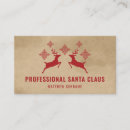 Search for santa claus business cards Red