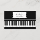 Search for piano teacher business cards Minimalist