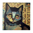 Search for abstract cat art tiles Kitty