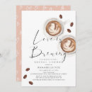 Search for love is brewing shower invitations Cappuccino