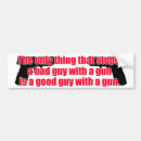 Search for guy bumper stickers Guns