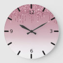 Search for pink drip clocks Glitter