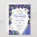 Search for royal blue gold quinceanera invitations Tiara
