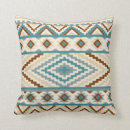 Search for teal and brown cushions Aztec