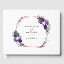 Search for purple wedding guest books Typography