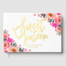 Search for sweet 16 guest books Floral