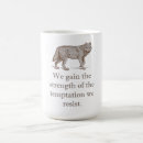 Search for wolf face mugs Strength