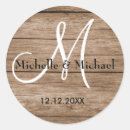Search for rustic monogram wedding stickers Barn wood