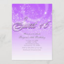Search for pink purple silver birthday invitations Modern