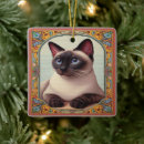 Search for cat christmas tree decorations Siamese
