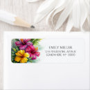 Search for hawaiian flowers return address labels Botanical