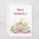 Search for circus party invitations Cute animals