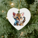 Search for bengal cat christmas tree decorations Feline