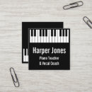 Search for piano player business cards Music teacher