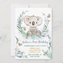 Search for koala birthday invitations Boy