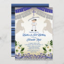 Search for blue and brown christening invitations For kids