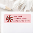 Search for peppermint candy return address labels White