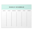 Search for weekly schedule notepads Organisation