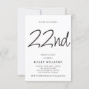 Search for 22nd birthday invitations Modern