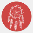 Search for native americans stickers Red