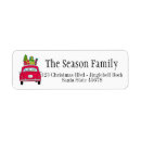 Search for classic car return address labels Red
