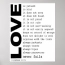 Search for love is patient love is kind posters Verse