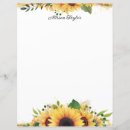 Search for sunflower stationery paper Feminine