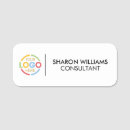 Search for business with logo name tags Black and white