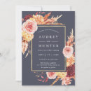 Search for burgundy purple wedding invitations Watercolor floral