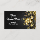 Search for black red gold business cards Flower