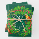 Search for monogram christmas wrapping paper Wreath