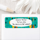 Search for turquoise and black return address labels Gold