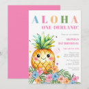 Search for pineapple 1st birthday invitations Tropical