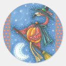 Search for witch on broom stickers Whimsical