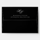 Search for monogrammed wedding envelopes Black and white