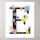 Search for alphabet e posters Floral
