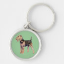 Search for airedale round key rings Terrier