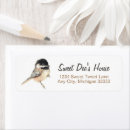 Search for chickadee return address labels Watercolor
