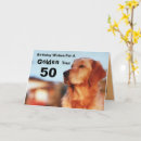 Search for dog 50th birthday cards Over the hill