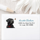 Search for black labs return address labels Watercolor
