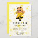 Search for bumble bee party invitations Girl