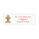 Search for gingerbread return address labels Cookie