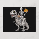 Search for dinosaur skeleton postcards Halloween