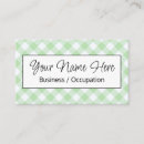 Search for gingham check pattern business cards White