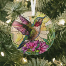 Search for stained glass birds christmas tree decorations Colourful
